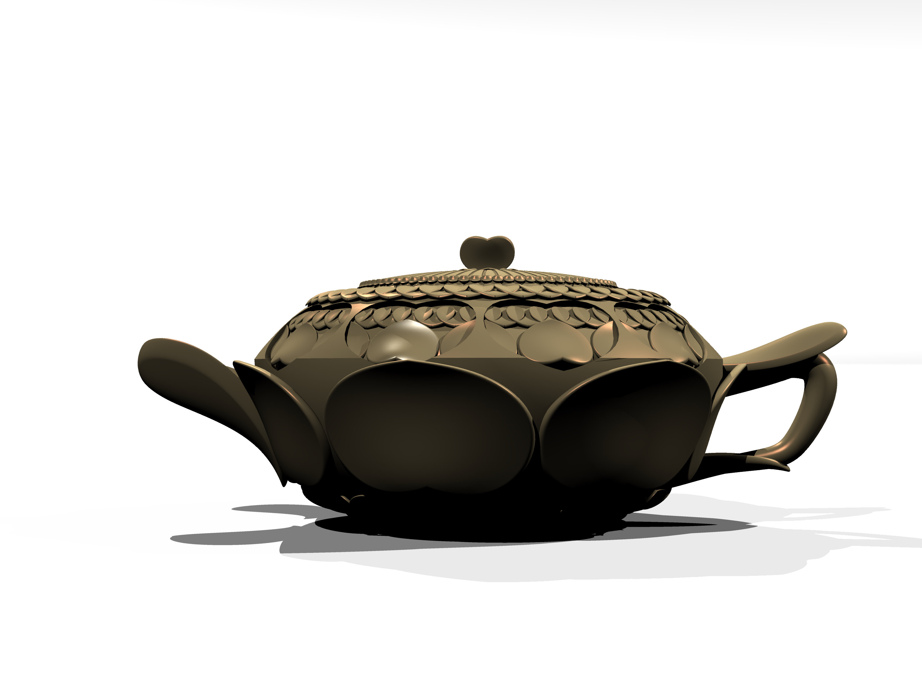 发一个我老早建的模型中国味茶壶设计