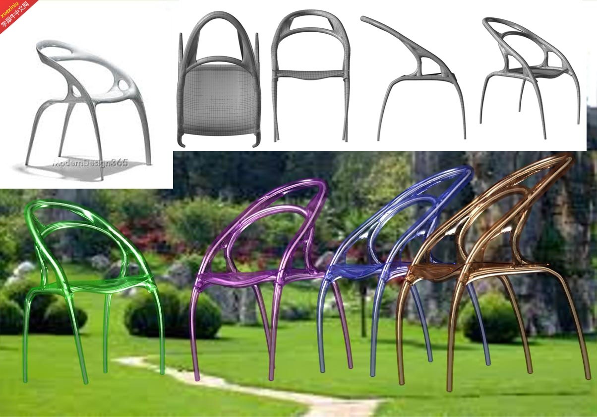 图五试设计的塑包钢椅孒