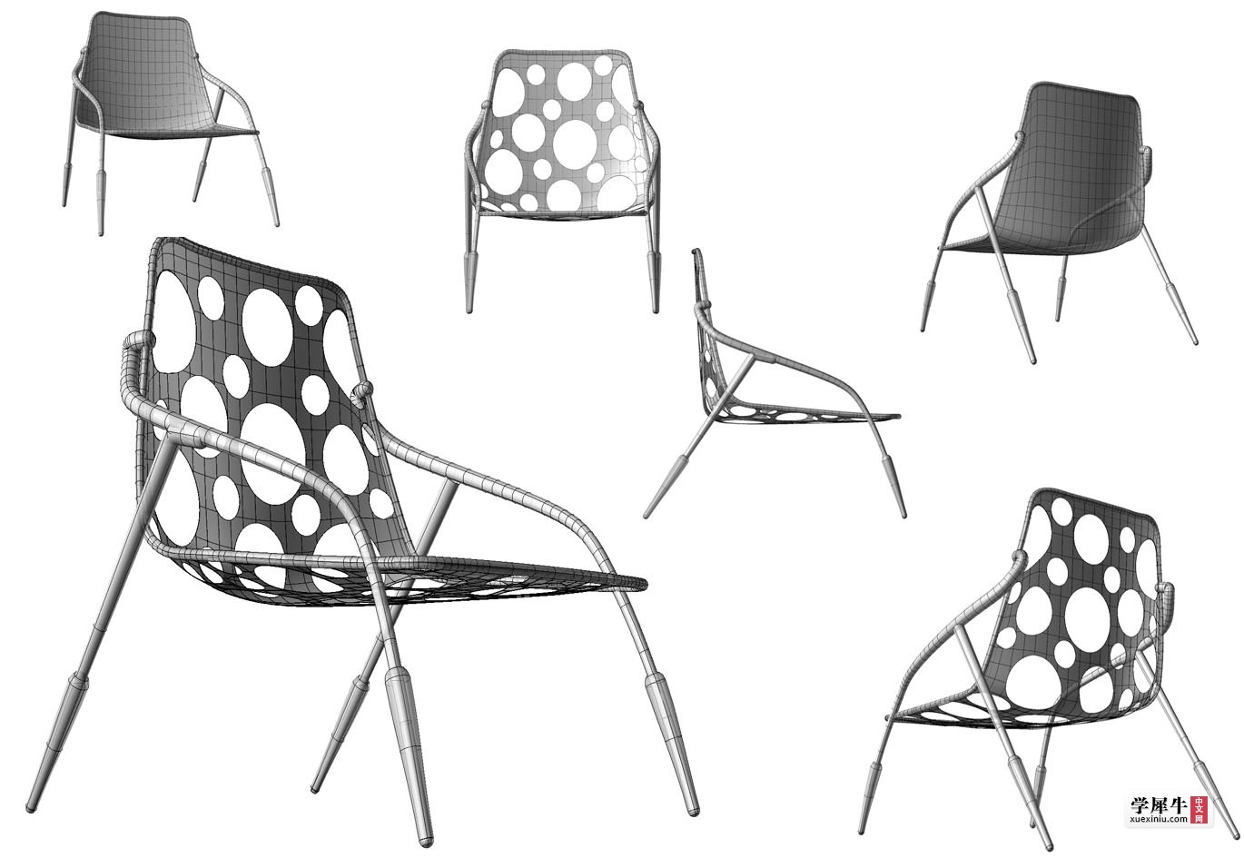图3-2小椅子三视图
