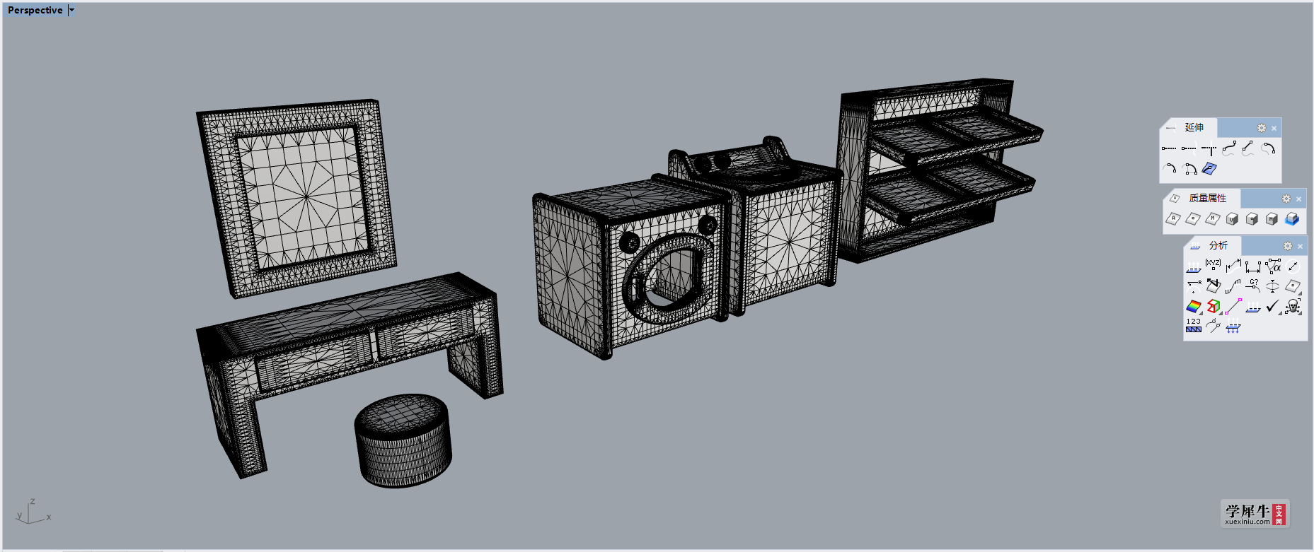 讓犀牛模型精簡後導入3dmax方便編輯 - rhino建模 - 學犀牛中文網