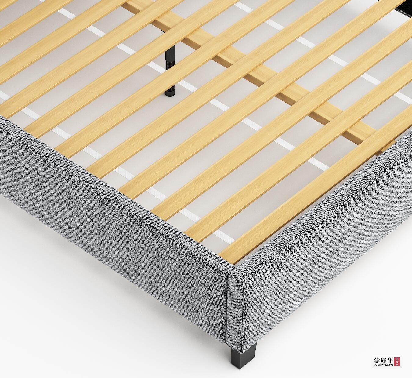 带铺板条的床架结构