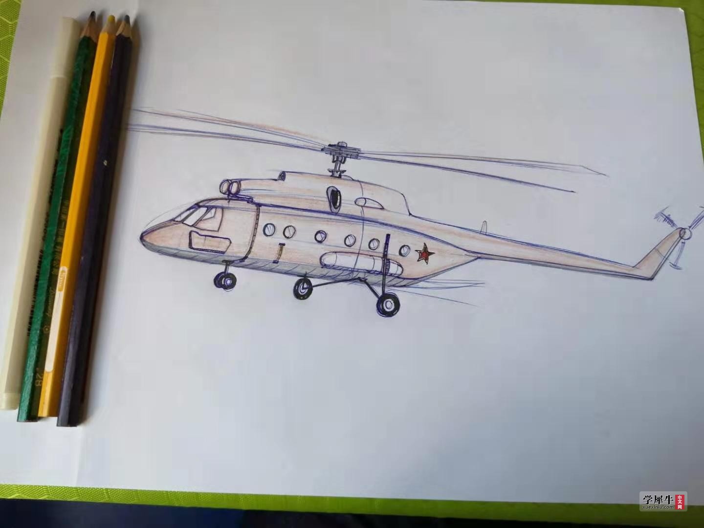 消防飞机绘画作品图片