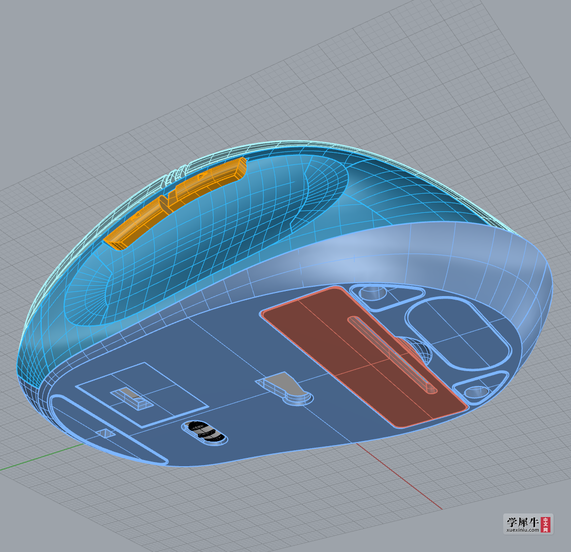 無線藍牙鼠標帶結構犀牛3d模型源文件