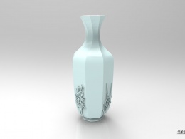 梅兰竹菊 四季花瓶