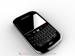 手机。黑莓手机blackberry9000精致建模