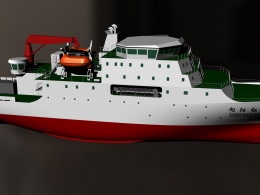 向阳红10号科考船模型