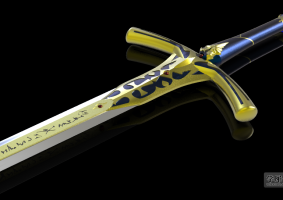 【Fate】阿尔托莉雅-誓约/必胜黄金之剑-Caliburn 3D建模