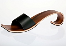 曲木制作的Wave木鞋