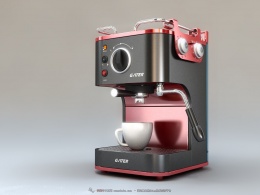咖啡机 加渲染效果图