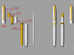 做笔行业设计的同志来下 求一些笔芯的尺寸 赠送自己做的笔