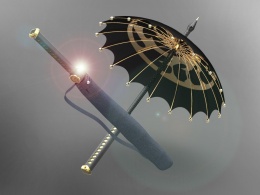 【M】侠客走江湖必备神器两件套 酷暑难耐再帅也要打把伞