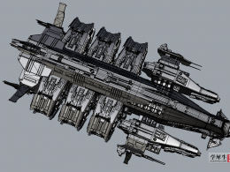 3d科幻飞船模型5