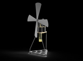 创意燃油风扇，斯特林发动机风扇