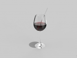 酒杯 玻璃杯 液体 渲染