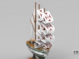 帆船模型，复古风