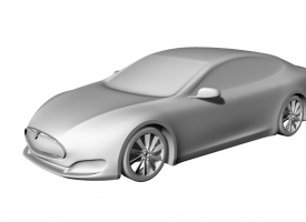 特斯拉Model Tesla Model 电动汽车三维模型可渲染可犀牛编辑