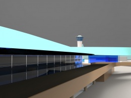 某机场外形建筑模型