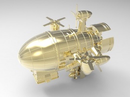 看到一个帖子的基诺克飞艇的模型  自己试着建了一个。