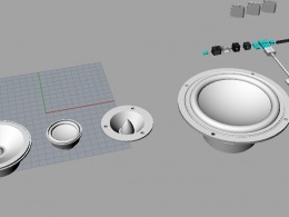 常见的一些标准喇叭及接口3D模型