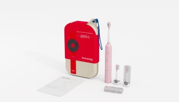 新款电动牙刷+纸浆吸塑包装100%环保材质