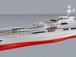 A luxury yacht modeling