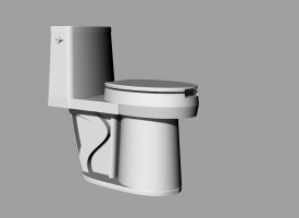 厕所马桶家用普通常规抽水马桶座便器三维模型可3D打印