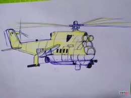 直升机手绘