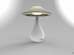 一个蘑菇灯与加湿器的结合