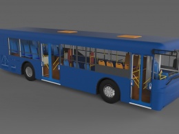 公交车建模，带内部结构