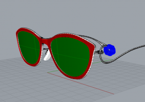 光学眼镜rhino3D建模和渲染效果