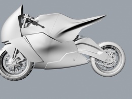 摩托跑车，按照图片练习的建模摩托跑车。