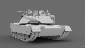 M1A2坦克 艾布拉姆斯 白模出图