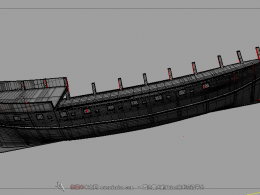第一次发帖，法国战舰mistic 1750 模型，船底
