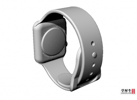 Apple Watch 38mm苹果手表三维模型渲染可犀牛编辑 智能手表