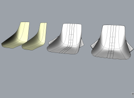曲面椅子-实体可打印