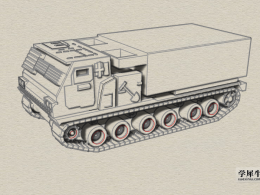 装甲车模型  M270火箭炮