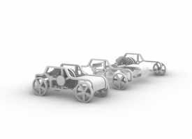 发条小车跑车-可3D打印使用