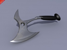 新设计的一款战斧，可以用金属3D打印出来用