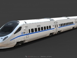 CRH5型动车组列车犀牛模型