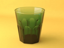 绿玻璃杯