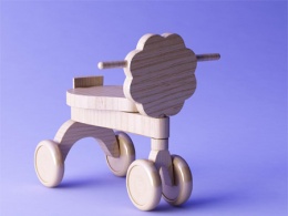 木质小童车