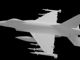 画了一架F-16战斗机