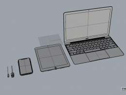 Macbook,ipad pro,Iphone X模型