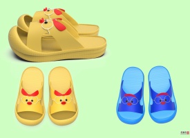 小鸭子模型儿童拖鞋模型