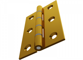 门折页开合轴结构开关双钢垫黄铜铰链门扣门开关三维模型