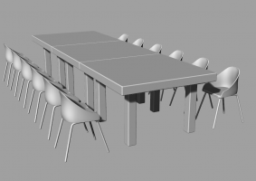 桌椅建模