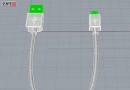 USB数据线模型与渲染