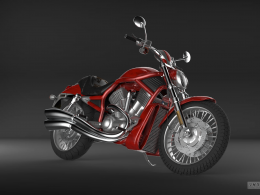 摩托车模型，附带简易材质。