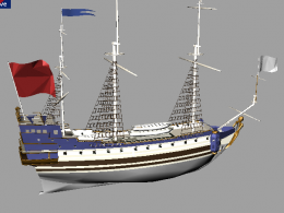 3d古战舰模型