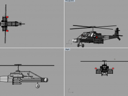 【萌新】阿帕奇武装直升机自学练手画的不够精细